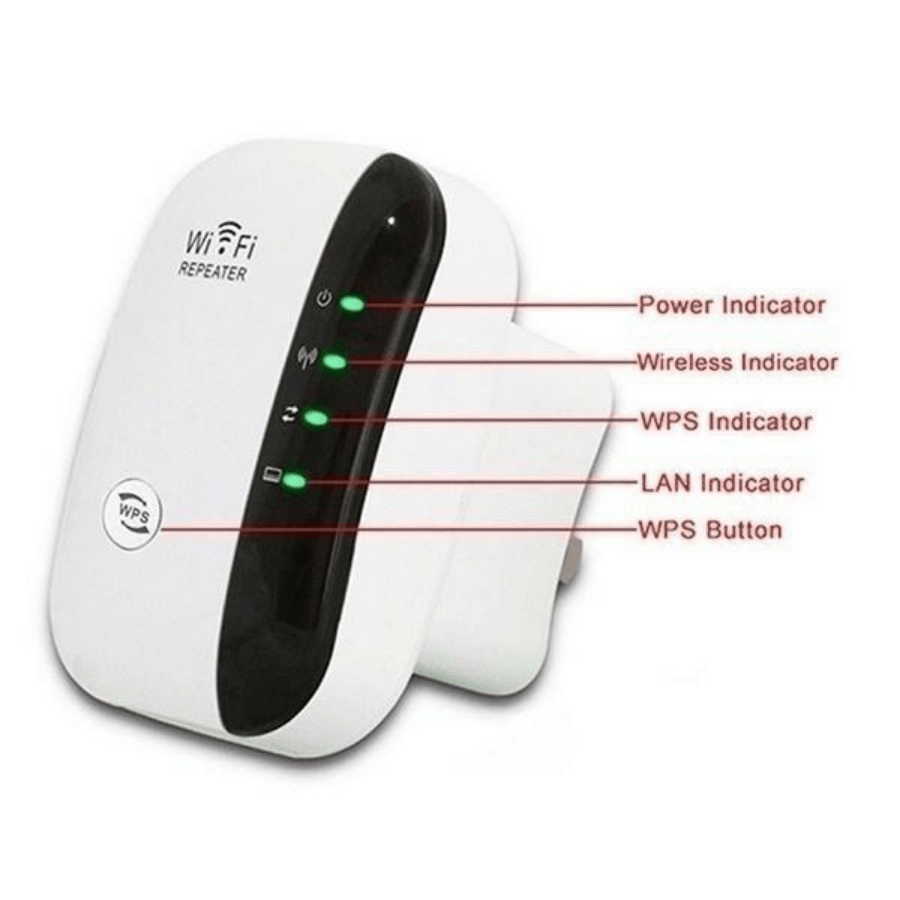 WiFi Extender Signal Booster up to 2640sq.ft , Wireless Internet Repeater, Remote Amplifier with Ethernet Port, 1-Tap Setup,