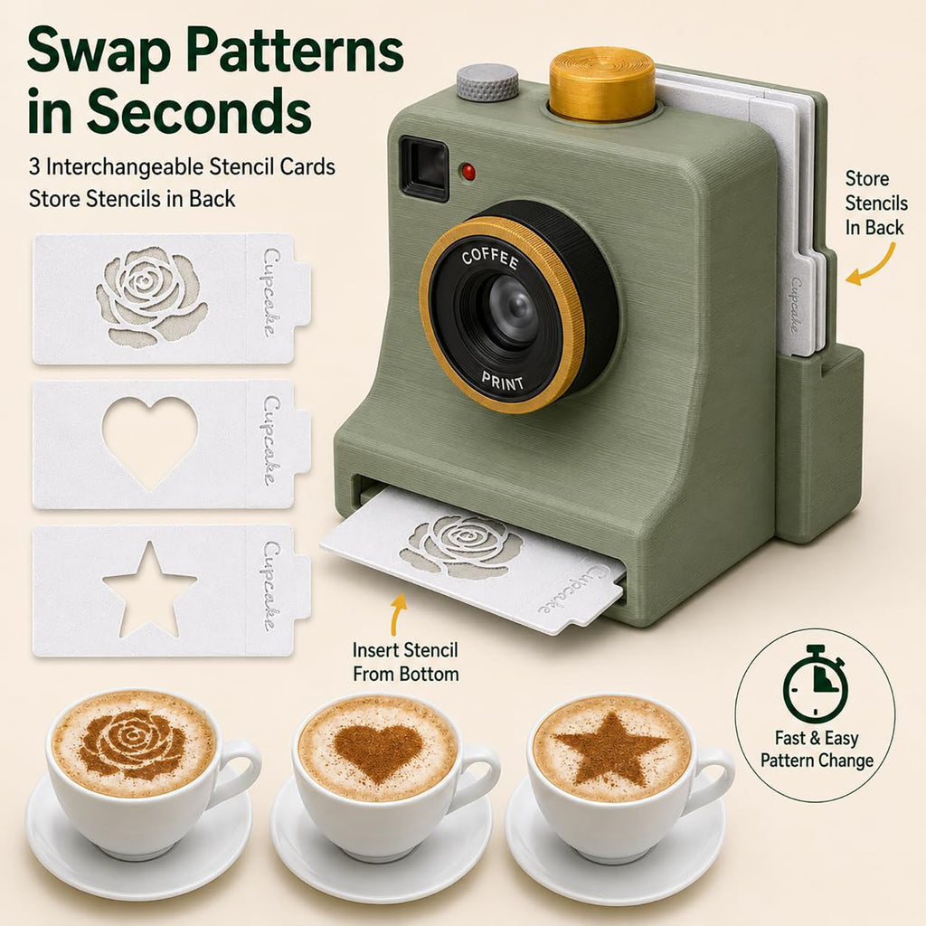 Latte Art Camera — Coffee Stencil Press