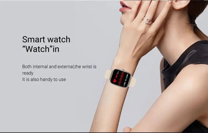 Smart Watch Android Phone 1.44'' Inch Color Screen Bluetooth Call Blood Oxygen/Pressure Monitoring Smart Watch Women Men