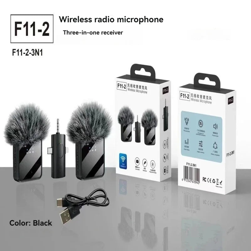 Wireless Lavalier Microphone for Camera,iPhone,Android,Microphone Reverb Sound Video Recording Podcast Noise Reduction Clip mic