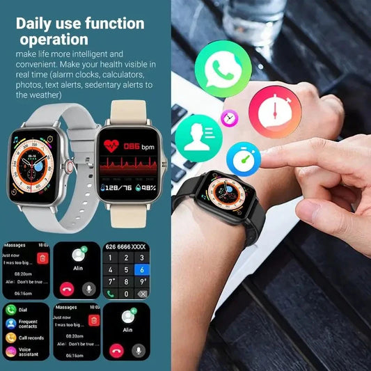 2024 Smart Watch Android Phone 1.44'' Inch Color Screen Bluetooth Call Blood Oxygen/Pressure Monitoring Smart Watch Women Men