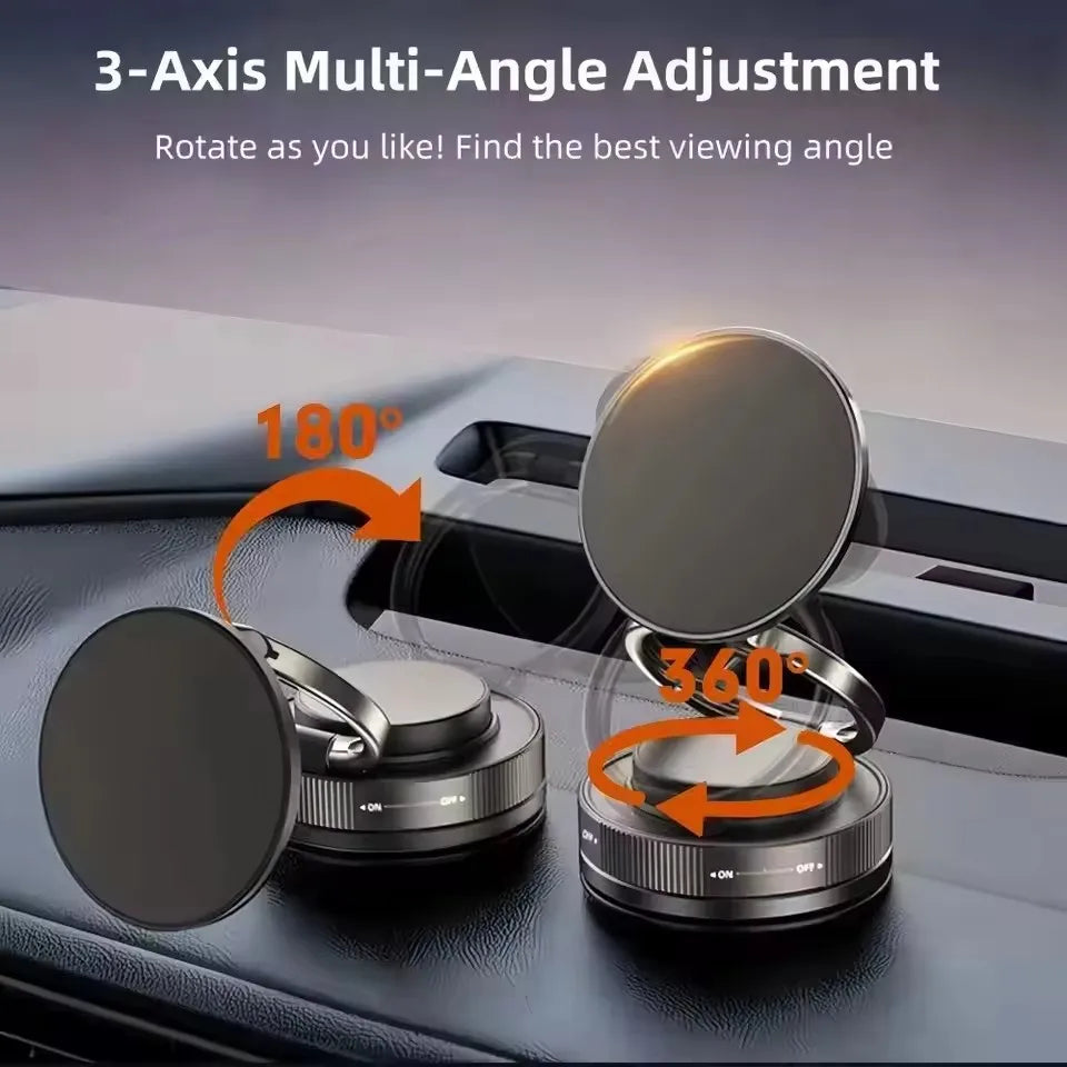 Vacuum Magnetic Phone Holder Adjustable Suction Phone Mount 2025 Upgraded Phone Stand for All Smartphones & Vehicles/Gym/Mirror