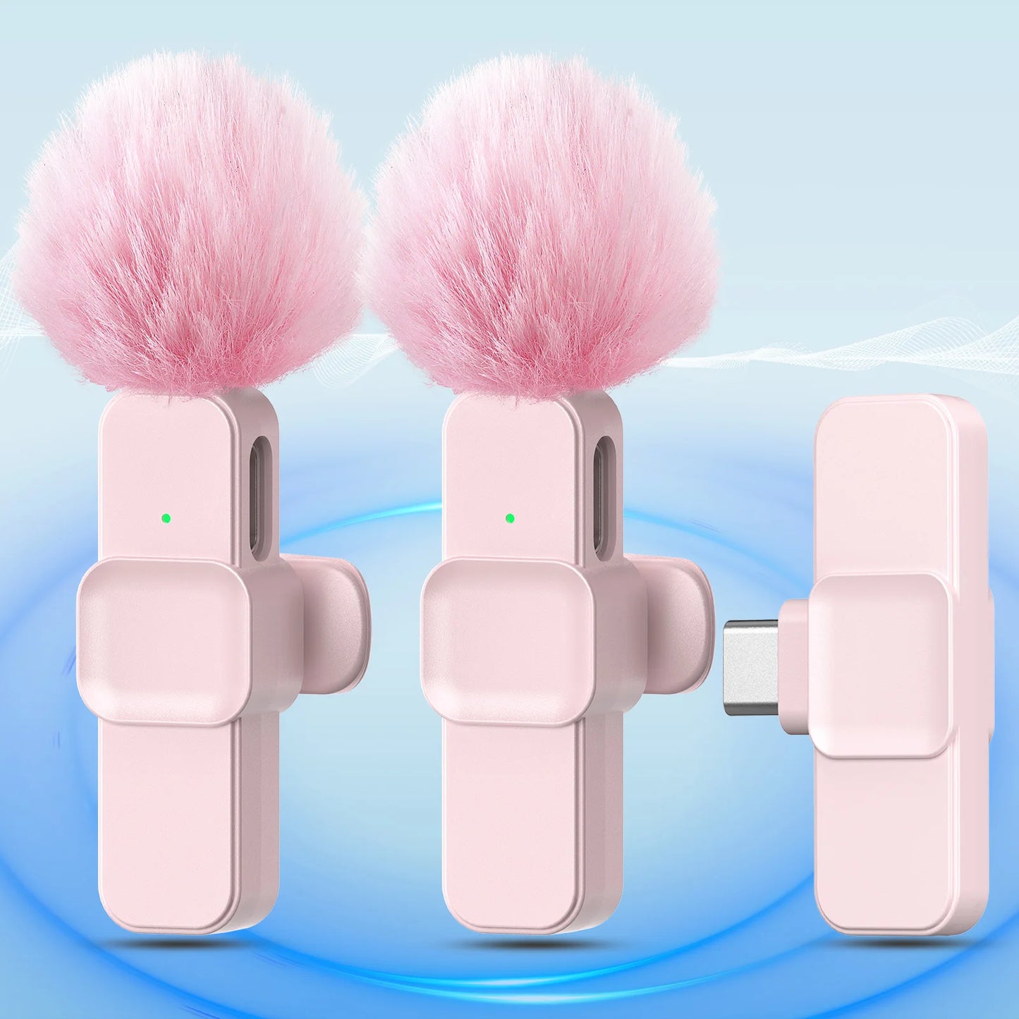 K10 Wireless Lavalier Microphone Portable Audio Video Recording Mini Microphone for iPhone Android PC Camera Live Gaming Phone