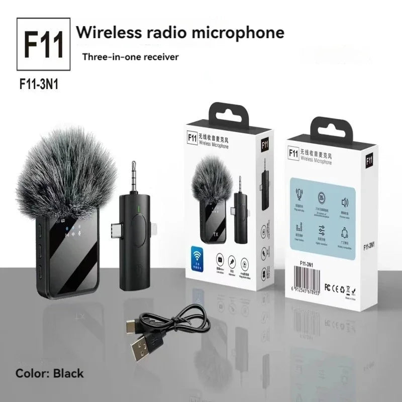Wireless Lavalier Microphone for Camera,iPhone,Android,Microphone Reverb Sound Video Recording Podcast Noise Reduction Clip mic