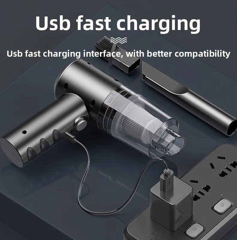 New wireless car, household handheld, small, multi-functional, portable, car mounted, high-power blowing and suction dual-use va