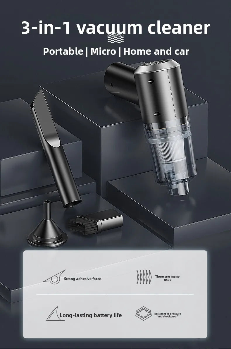 New wireless car, household handheld, small, multi-functional, portable, car mounted, high-power blowing and suction dual-use va